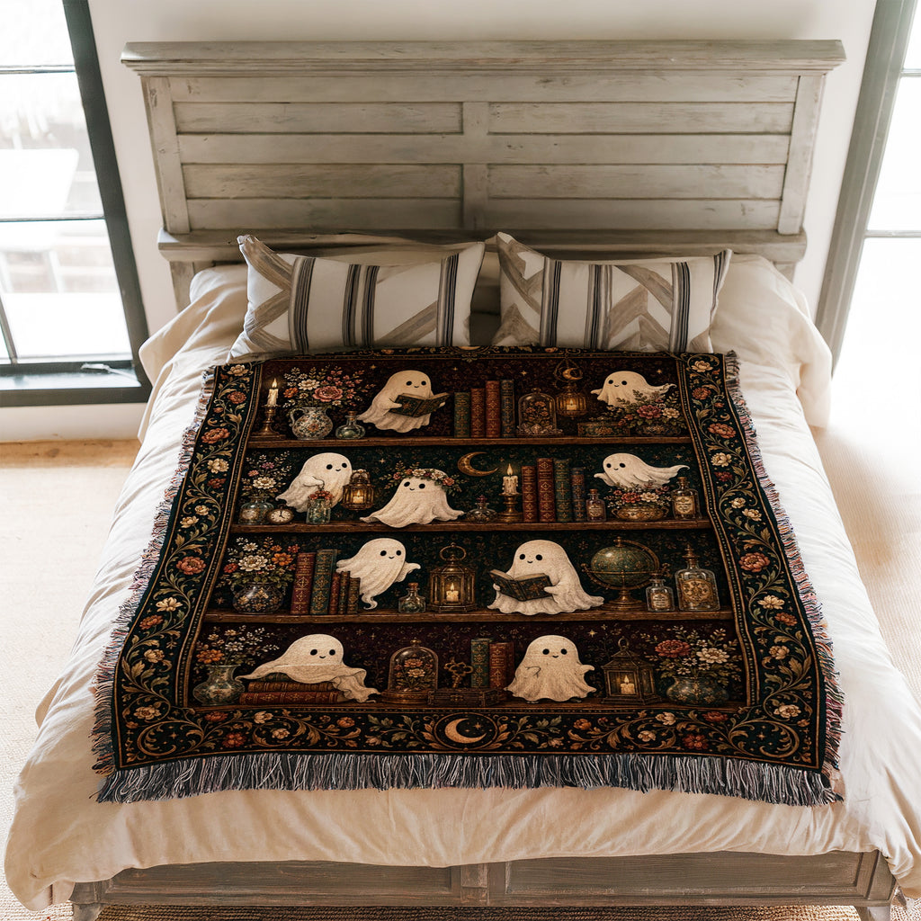 Ghosts of the Haunted Library Blanket