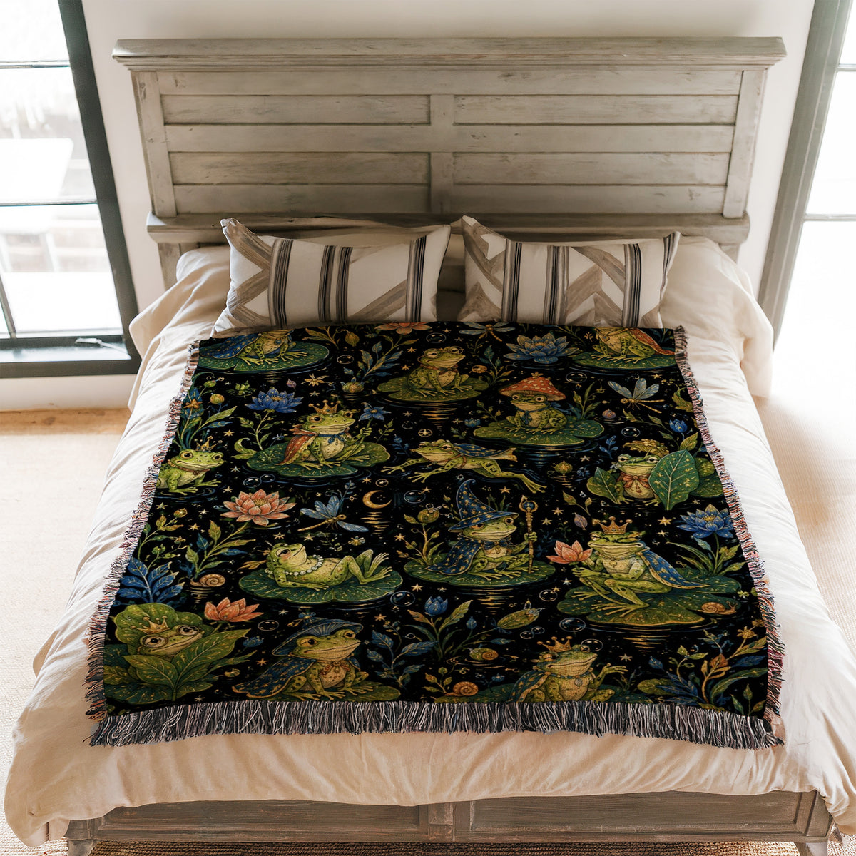 Frog Princes of the Lily Pond Blanket