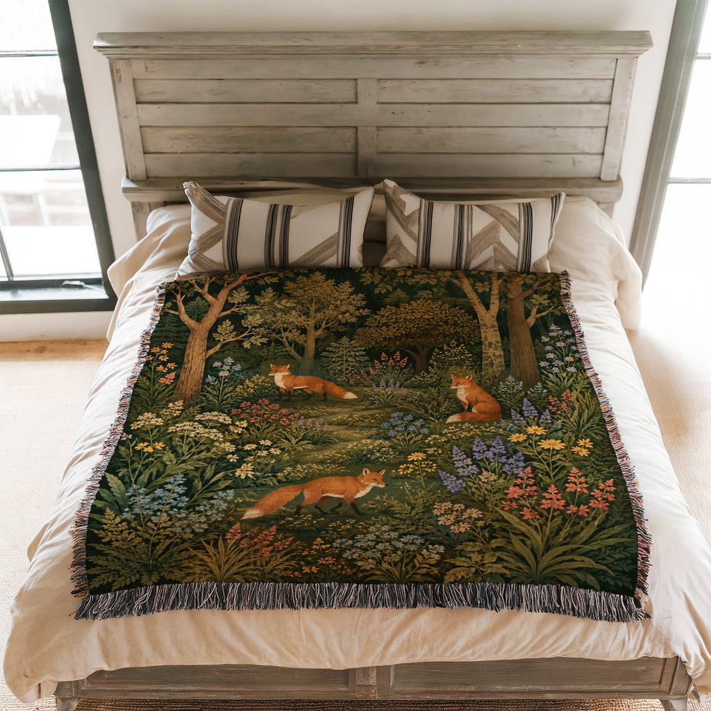 Foxes of the Hidden Grove Blanket