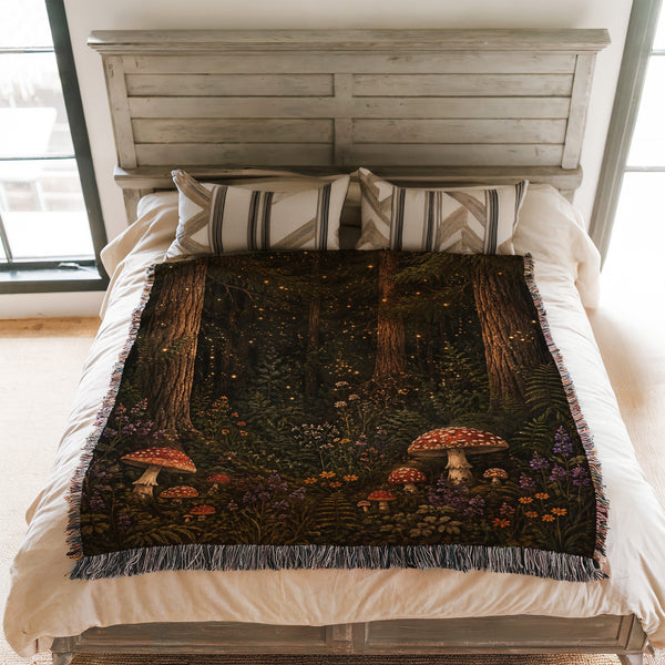Fireflies & Toadstools Blanket