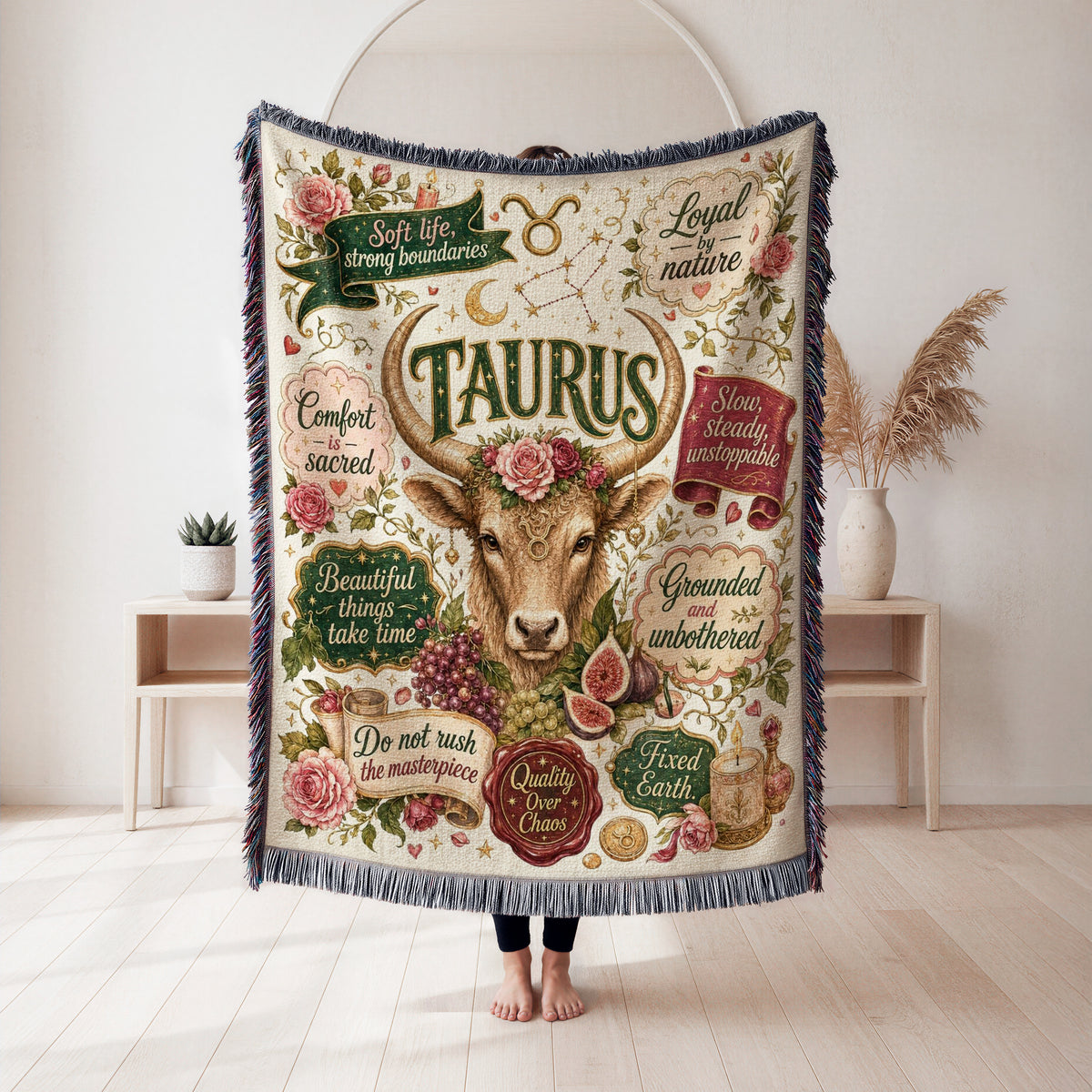 Taurus – Sacred Garden Zodiac Blanket
