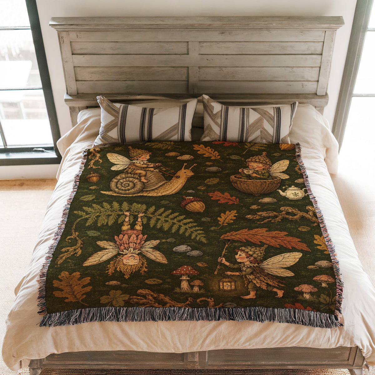 Acorn Woodland Fairies Blanket