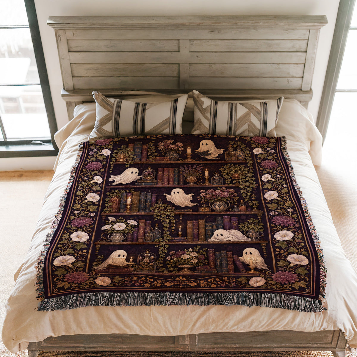Lavender Ghost Library Blanket