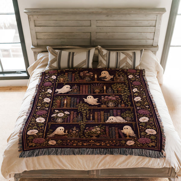 Lavender Ghost Library Blanket