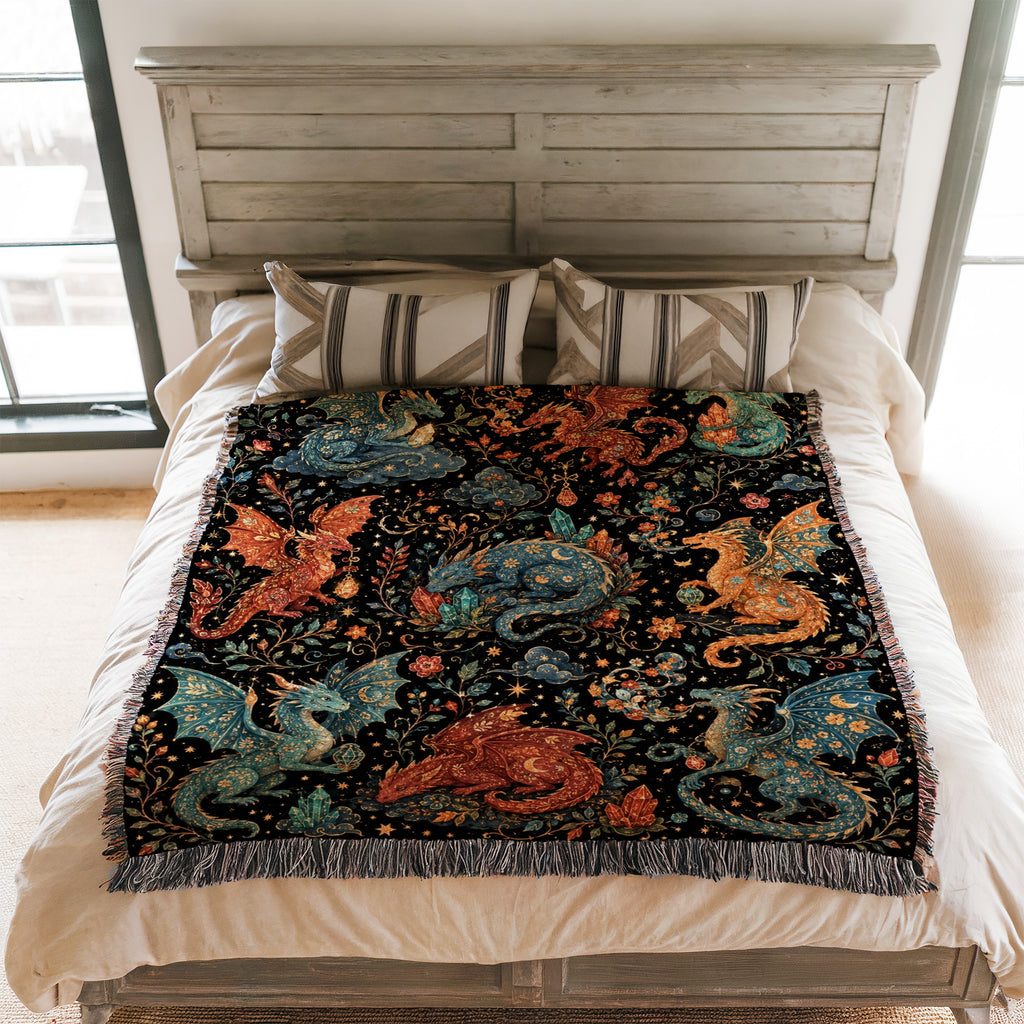 Celestial Dragon Garden Blanket