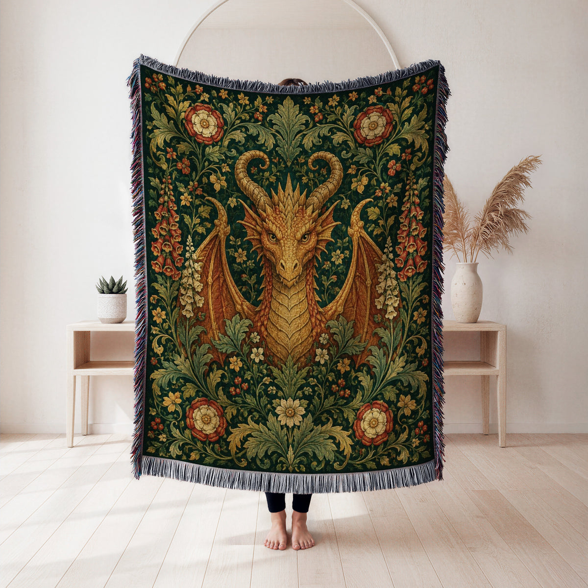The Rosewood Dragon Blanket