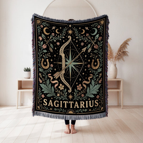 Sagittarius Celestial Archer Zodiac Blanket
