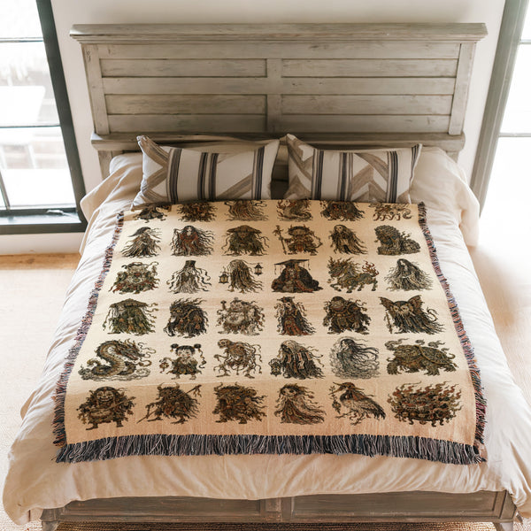 Cursed Folklore Bestiary Blanket