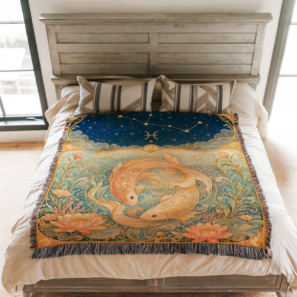 Pisces Twin Koi Blanket