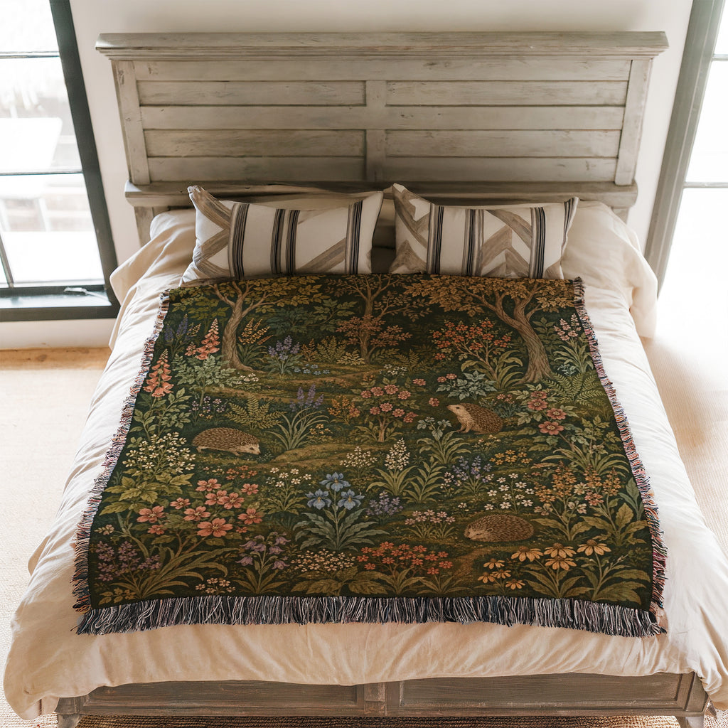 Hedgehogs in the Wildflower Wood Blanket