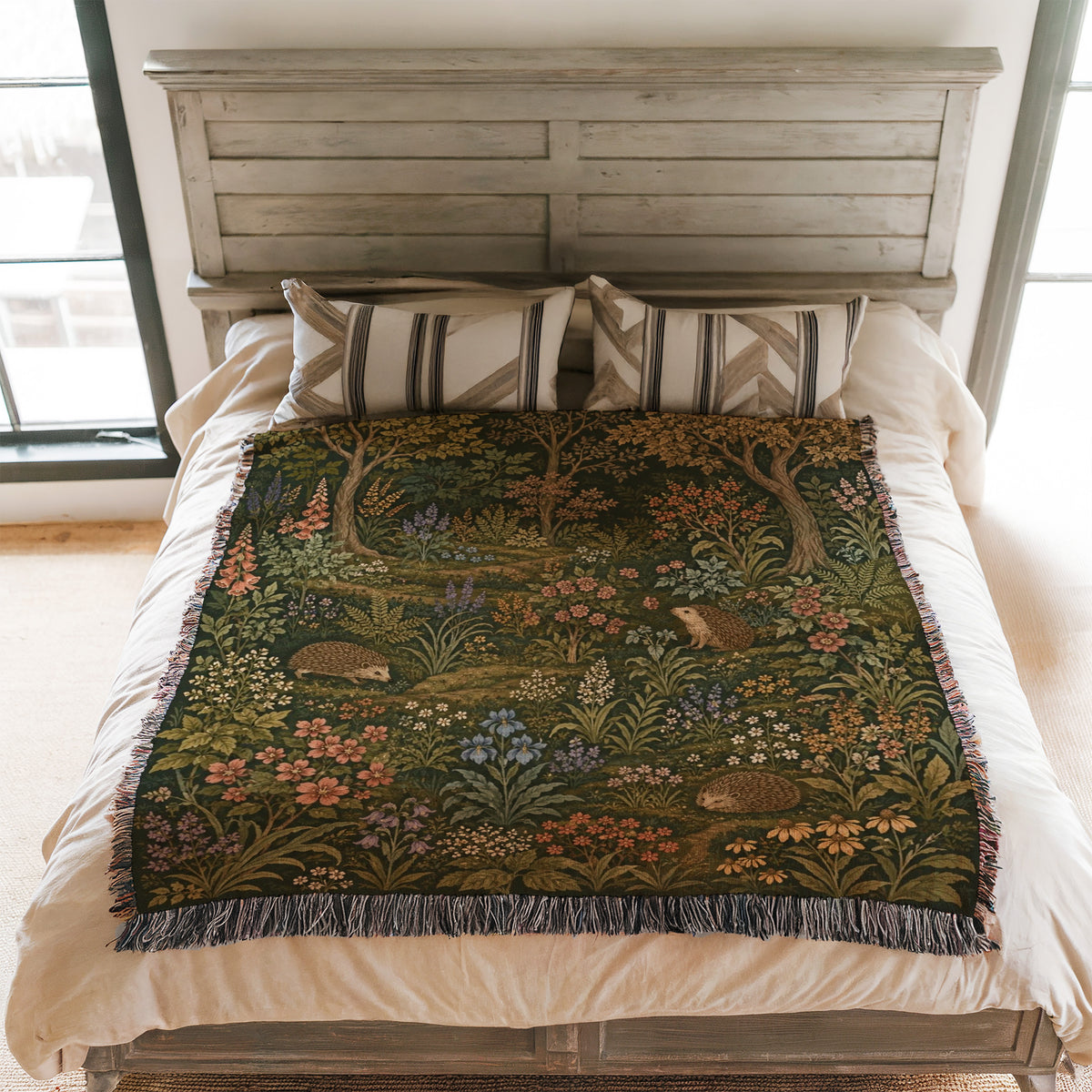Hedgehogs in the Wildflower Wood Blanket