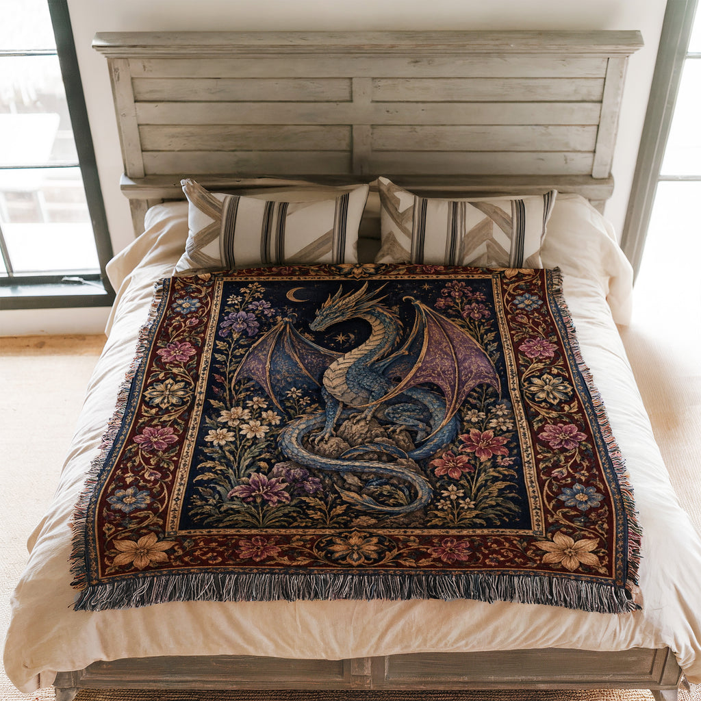 The Amethyst Moon Dragon Blanket