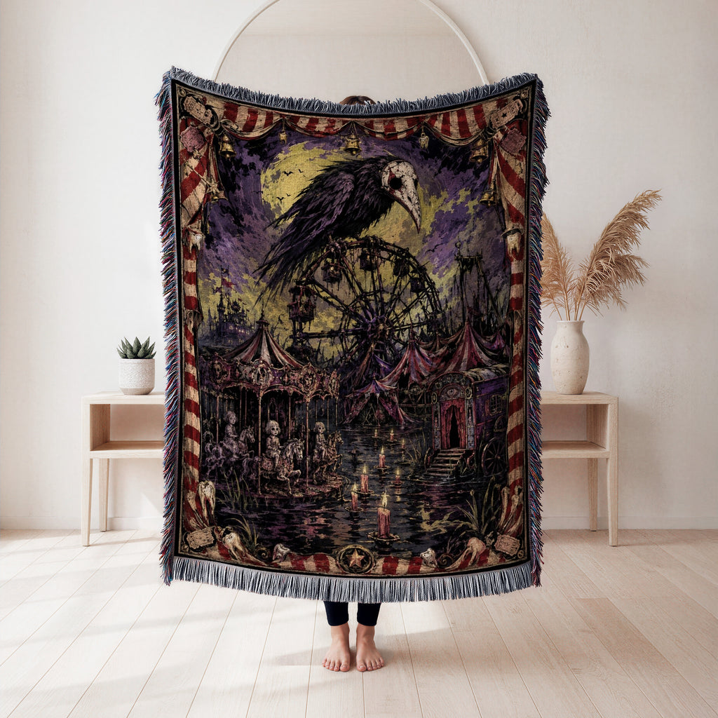 Raven's Midnight Carnival Blanket