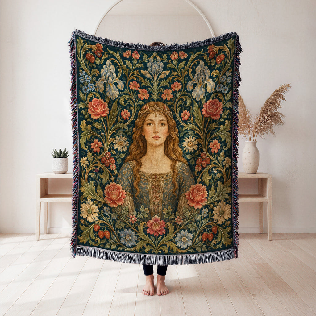 The Maiden of the Rose Court Blanket