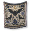 Moonlit Bats & Blue Flowers Blanket
