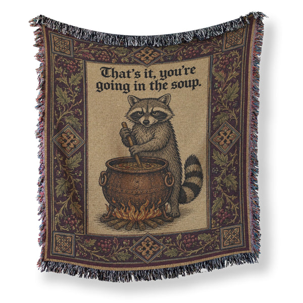 The Soup Pot Raccoon Blanket