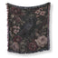 Dark Floral Raven Blanket