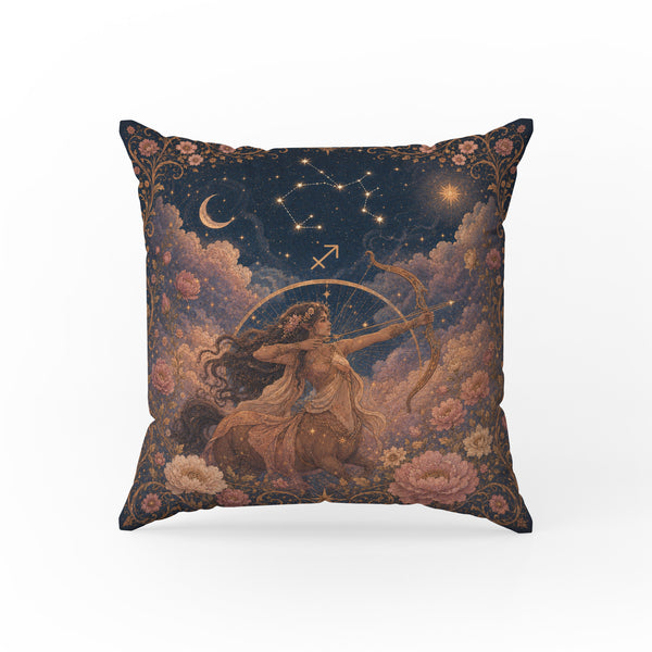 The Celestial Archer – Sagittarius Zodiac Pillow