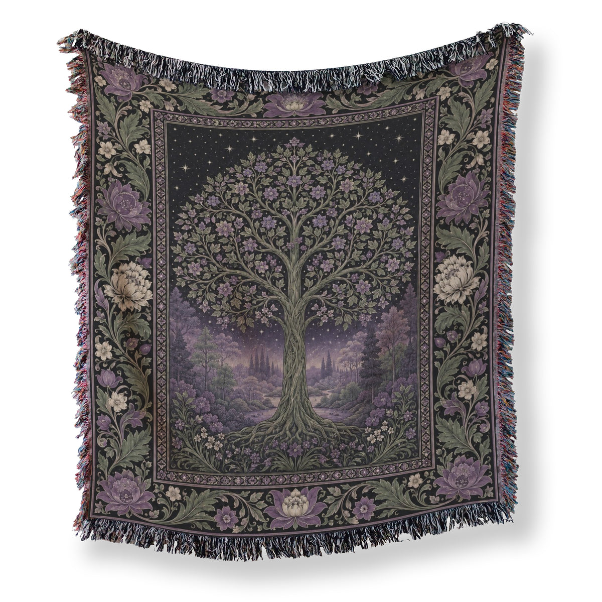 Lilac Starlight Tree Blanket Main image