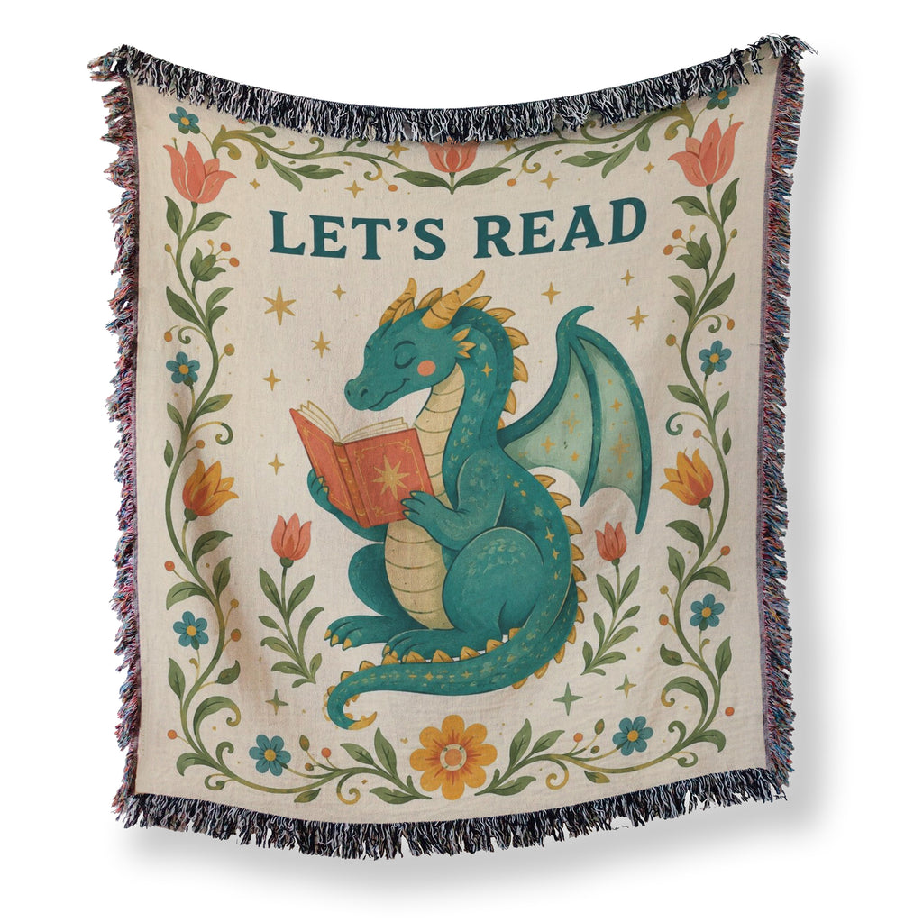 Let's Read Dragon Book Lover Blanket