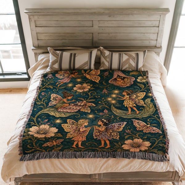 Moon Moth Fairies Blanket
