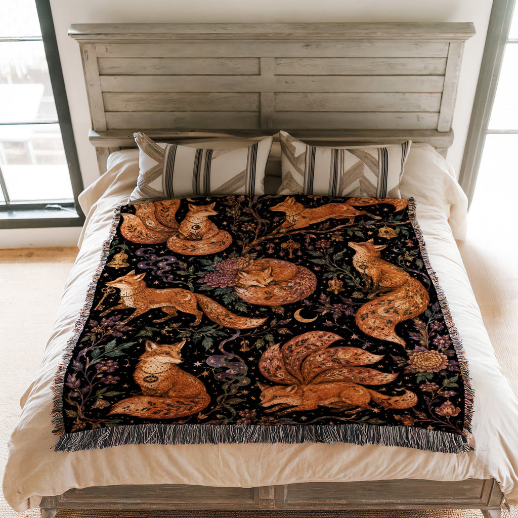 Celestial Fox Garden Blanket