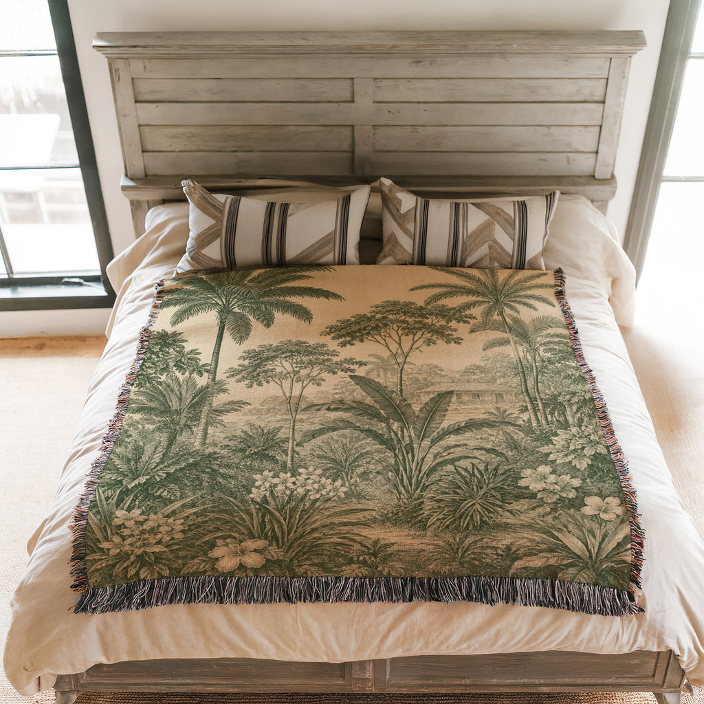 The Hidden Palm Garden Blanket