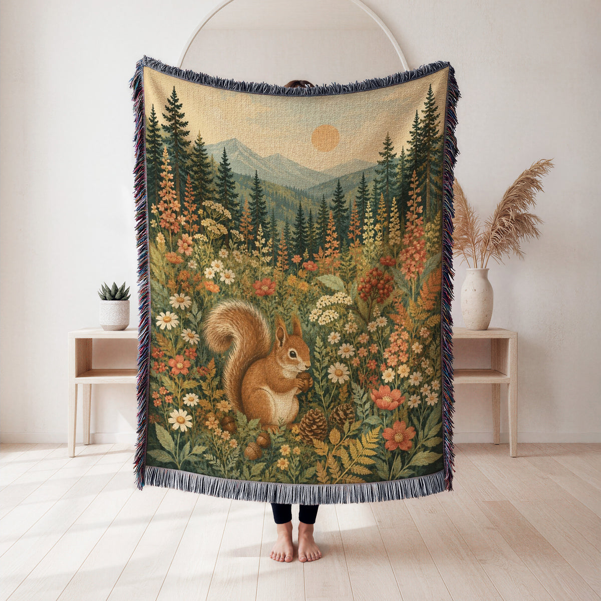 Mountain Meadow Squirrel Blanket
