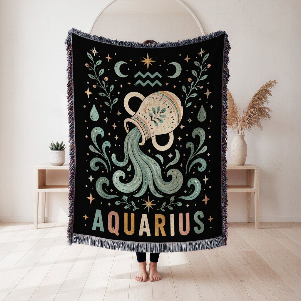 Aquarius Celestial Water Bearer Blanket