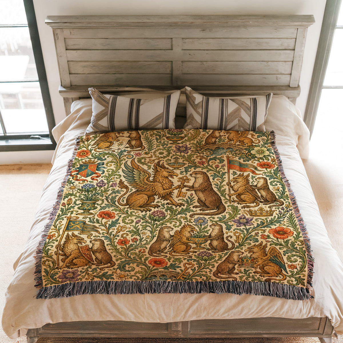 The Griffin & Otter Bestiary Blanket
