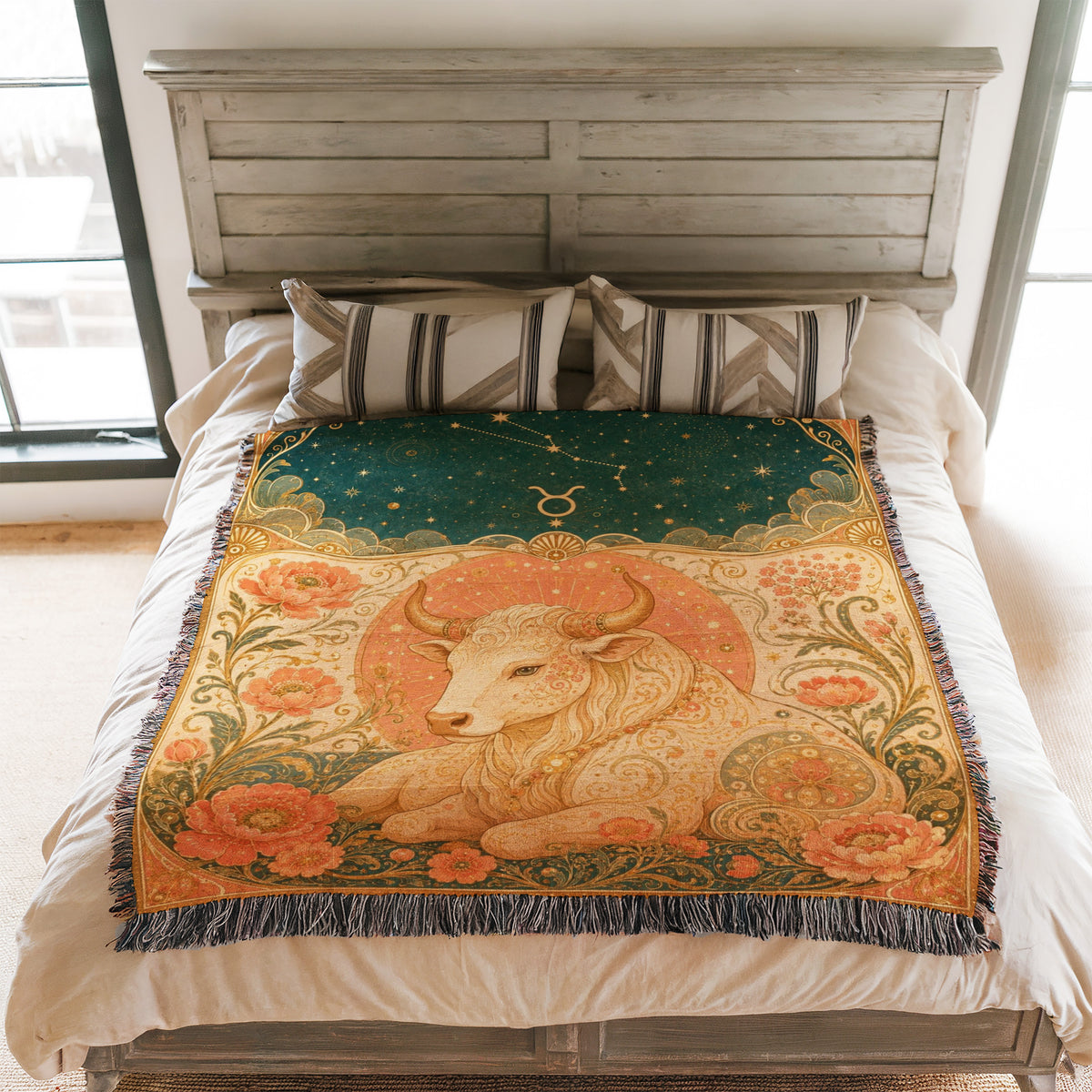 Taurus Floral Bull Blanket