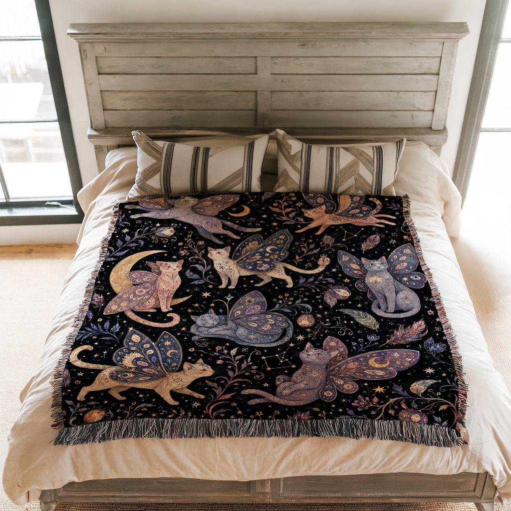 Celestial Fairy Cats Blanket