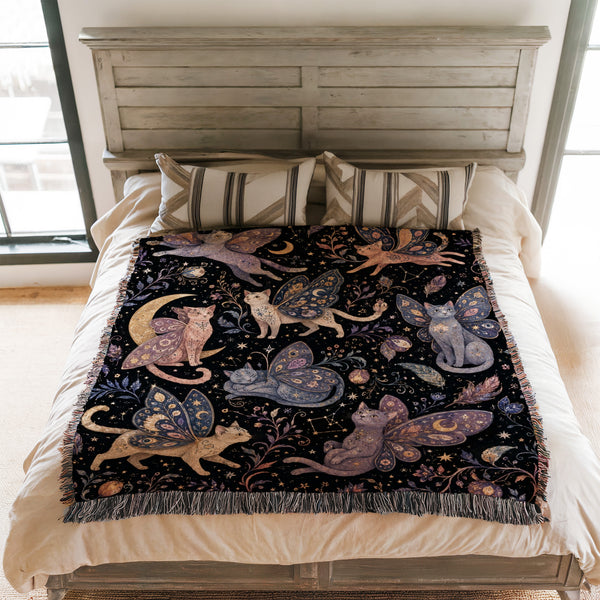 Celestial Fairy Cats Blanket