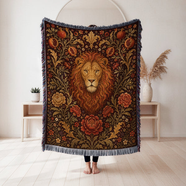 The Pomegranate Lion Blanket