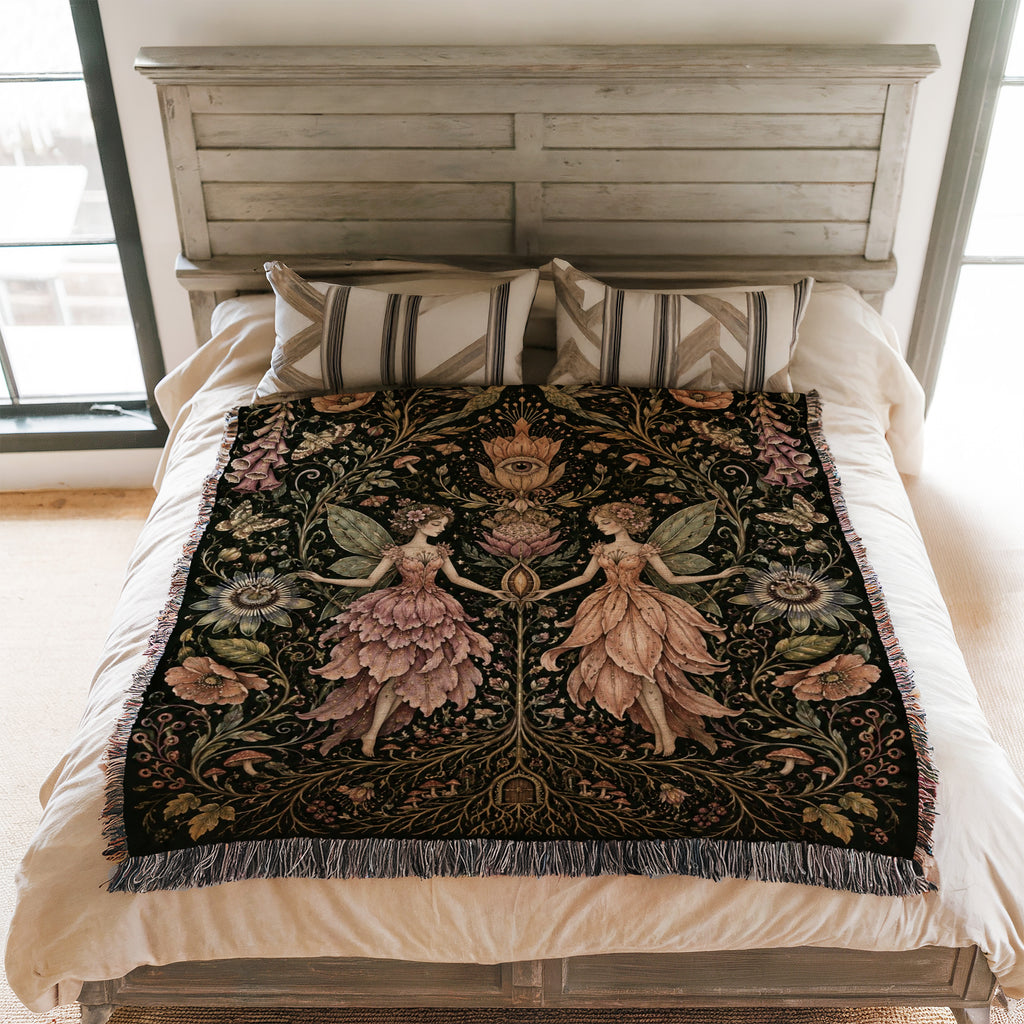 Enchanted Flower Twin Fairies Blanket