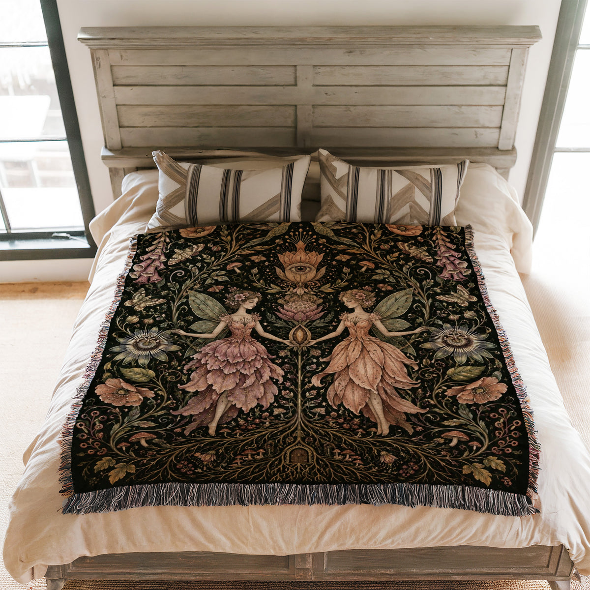 Enchanted Flower Twin Fairies Blanket