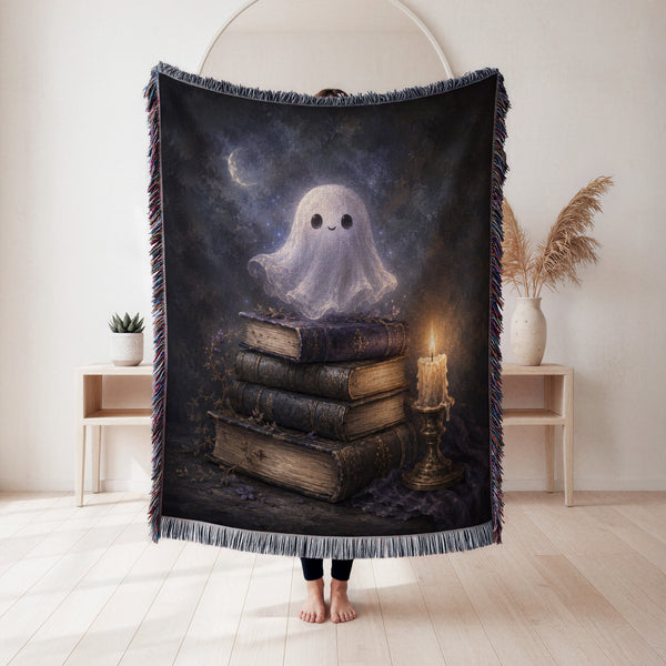 Little Ghost & Candlelight Books Blanket