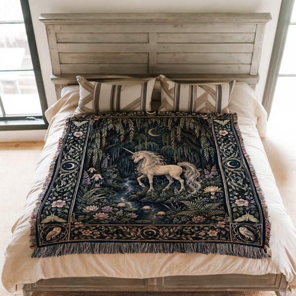 The Moonlit Unicorn Stream Blanket