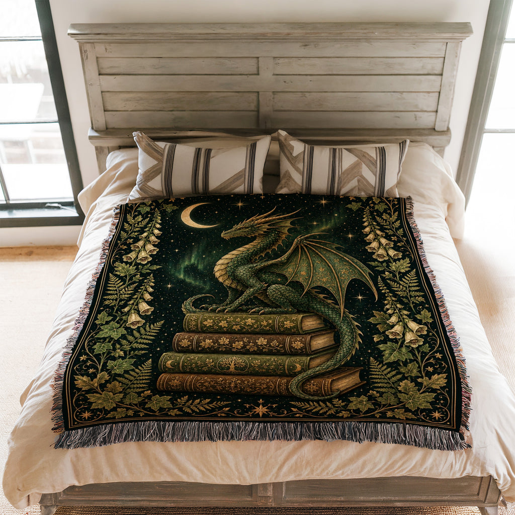 Emerald Crescent Dragon Blanket