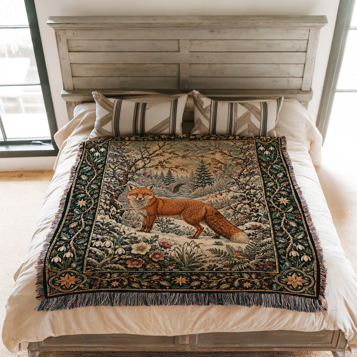 The Winter Fox Bridge Blanket