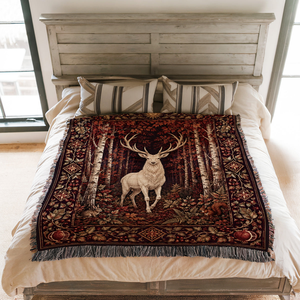 The White Stag of Autumn Blanket