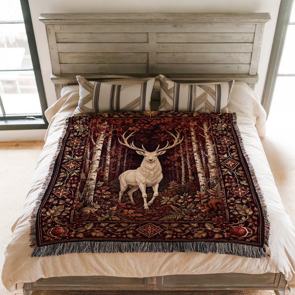 The White Stag of Autumn Blanket