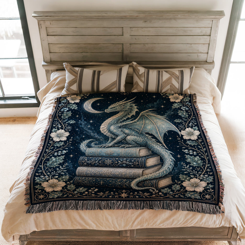 Frost Moon Dragon Blanket