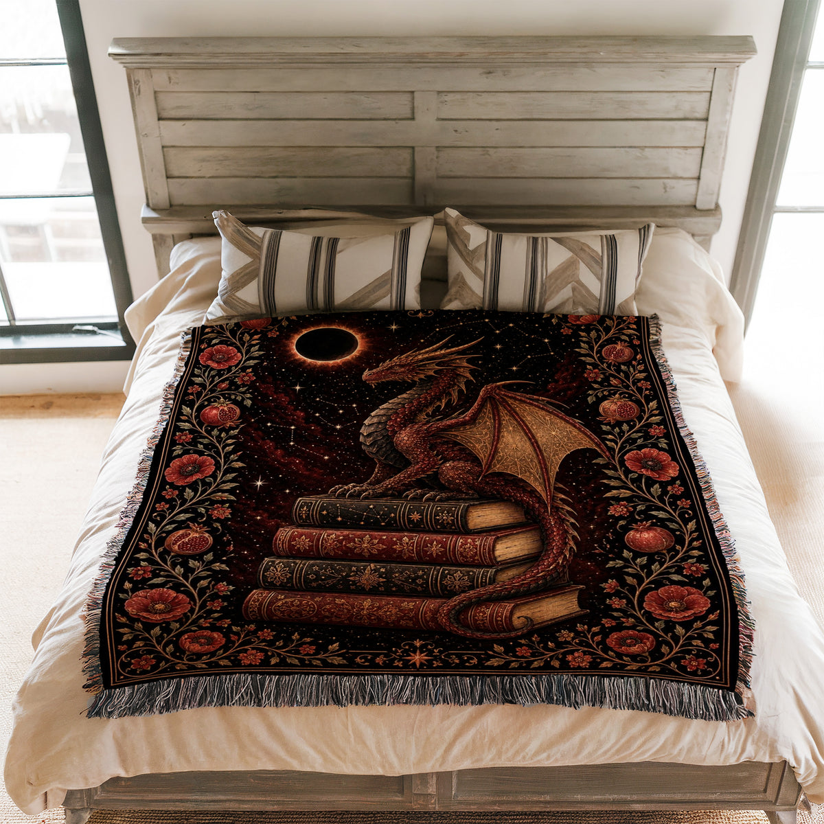 Eclipse Dragon & Pomegranate Blanket