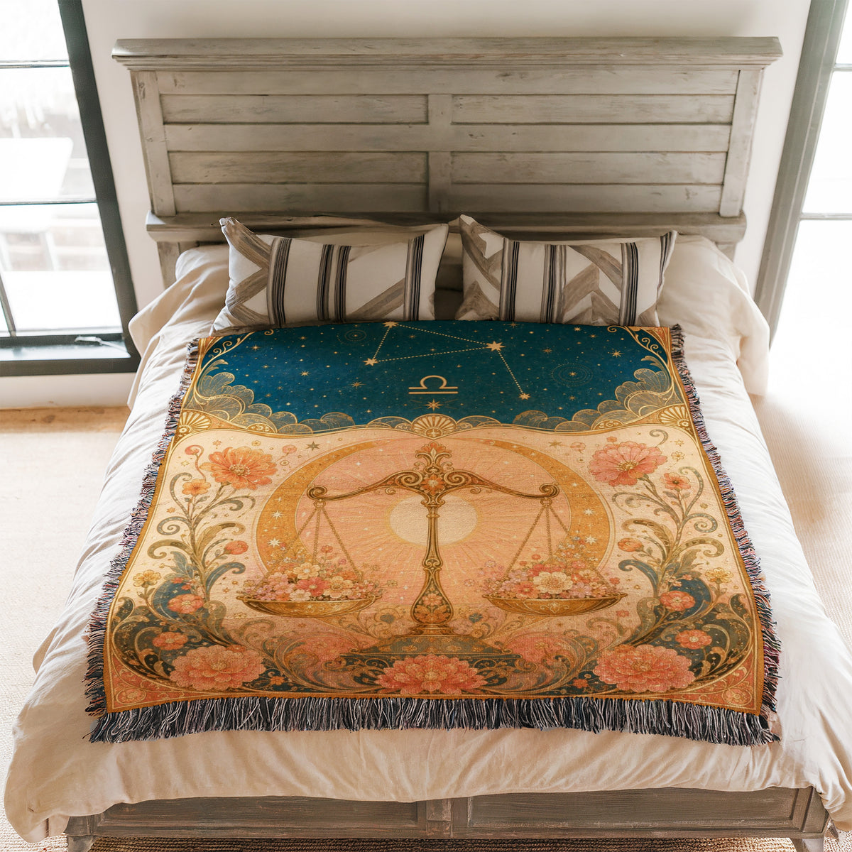 Libra Floral Scales Blanket