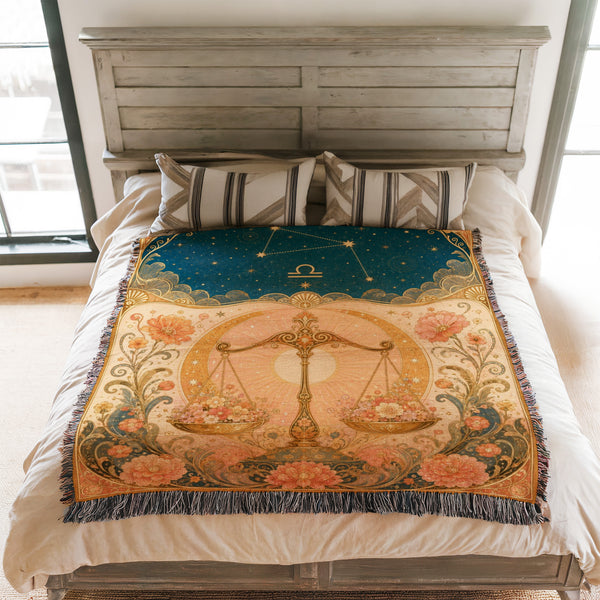 Libra Floral Scales Blanket