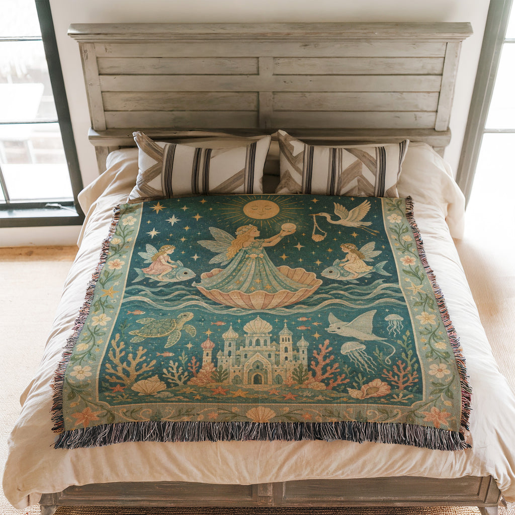 Pastel Ocean Fairy Kingdom Blanket