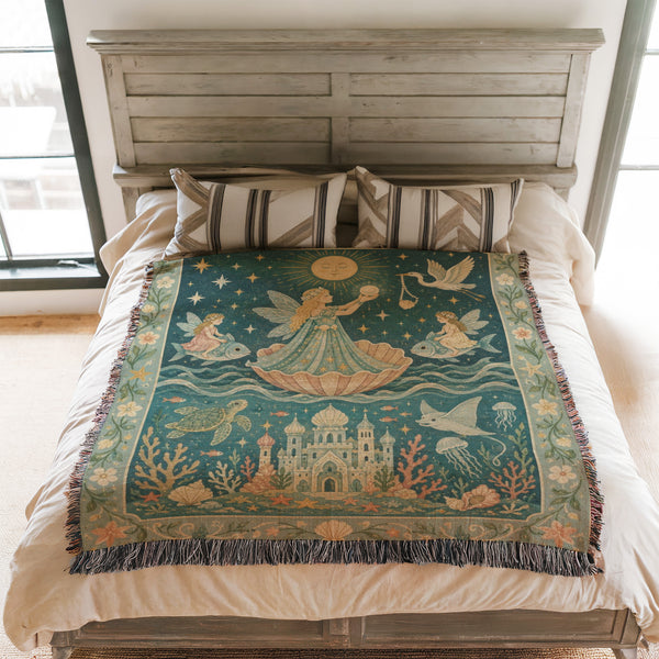 Pastel Ocean Fairy Kingdom Blanket