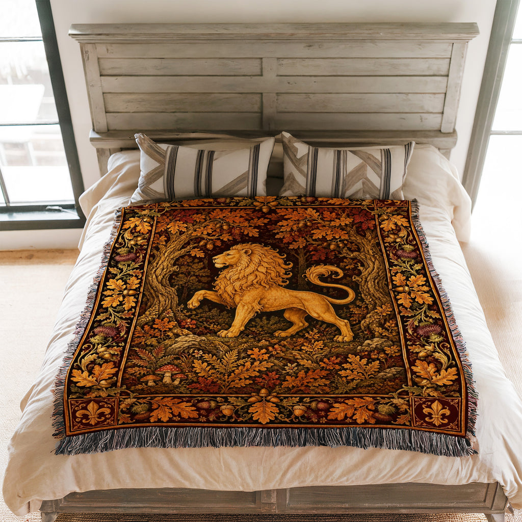 The Golden Lion of the Oakwood Blanket