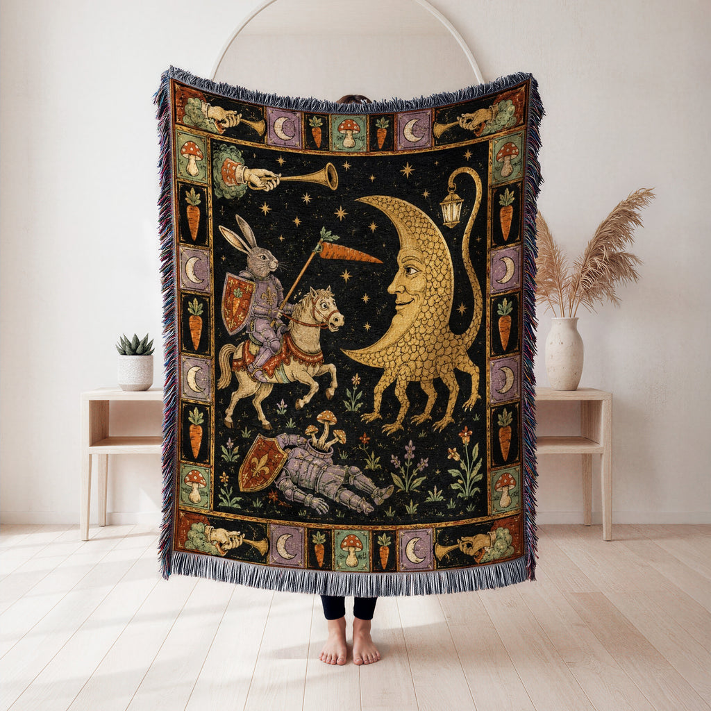 The Rabbit Knight & Moon Beast Blanket